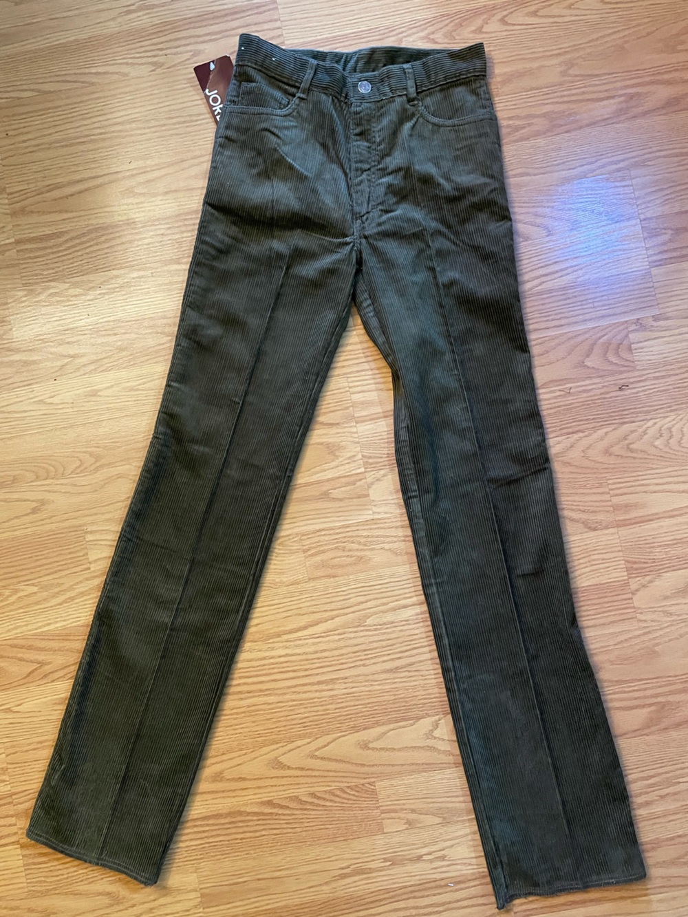 Vintage Jordache Olive Corduroy Button-Front Pants